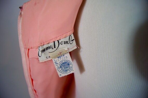Vintage 1960s Emma Domb Pink Lace Long Gown Dress… - image 6