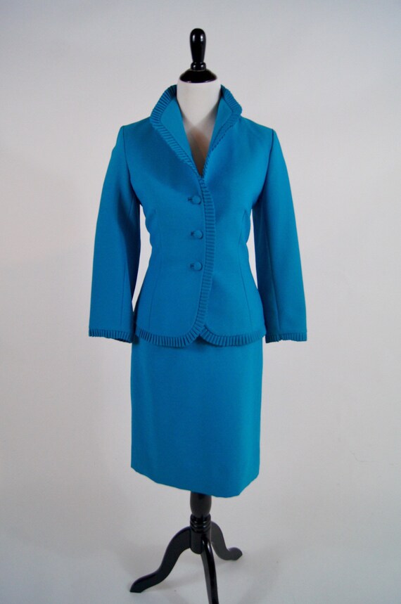 Vintage 1970s Adolph Schuman for Lilli Ann Turquoi