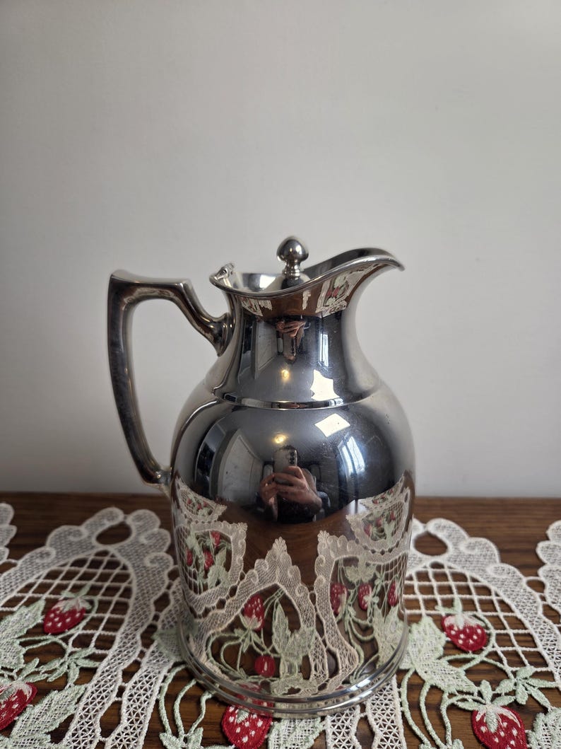 Jarra termo Stanley vintage: jarra de café de acero inoxidable, decoración de cocina retro de mediados de siglo. imagen 8