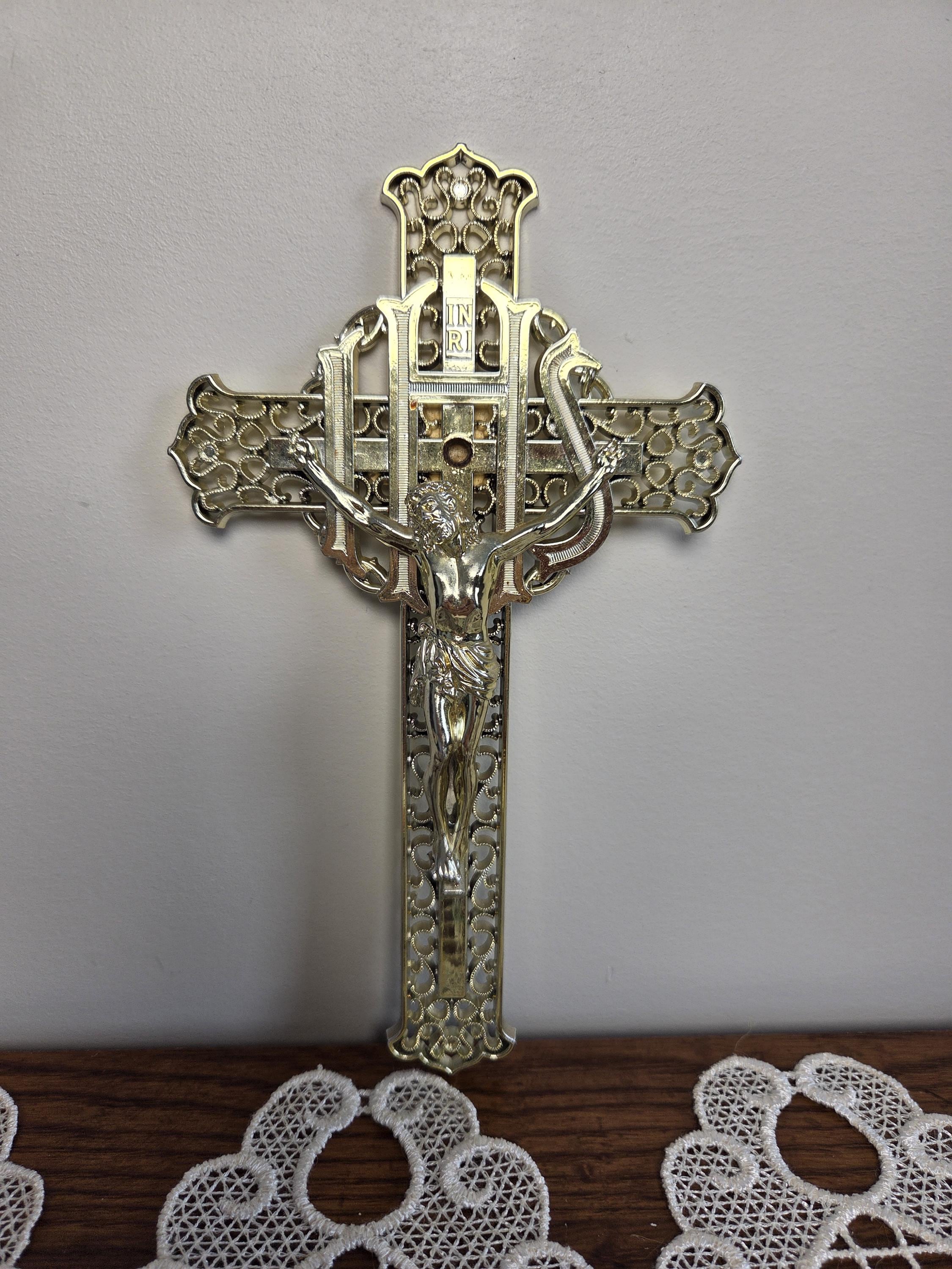 HAKEN KREUZ ピエロ CD 他5枚セット Vintage Ornate Gold Color Crucifix Wall Cross – Jesus Christ INRI