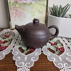 Vintage Chinese Pig Teapot Yixing Style Clay Tea Pot with Presentation Box | 2007 Nanjing World Pork Congress Souvenir | Collectible Teaware