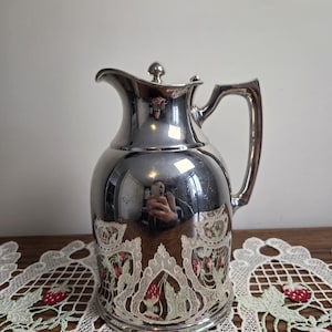 Jarra termo Stanley vintage: jarra de café de acero inoxidable, decoración de cocina retro de mediados de siglo. imagen 1