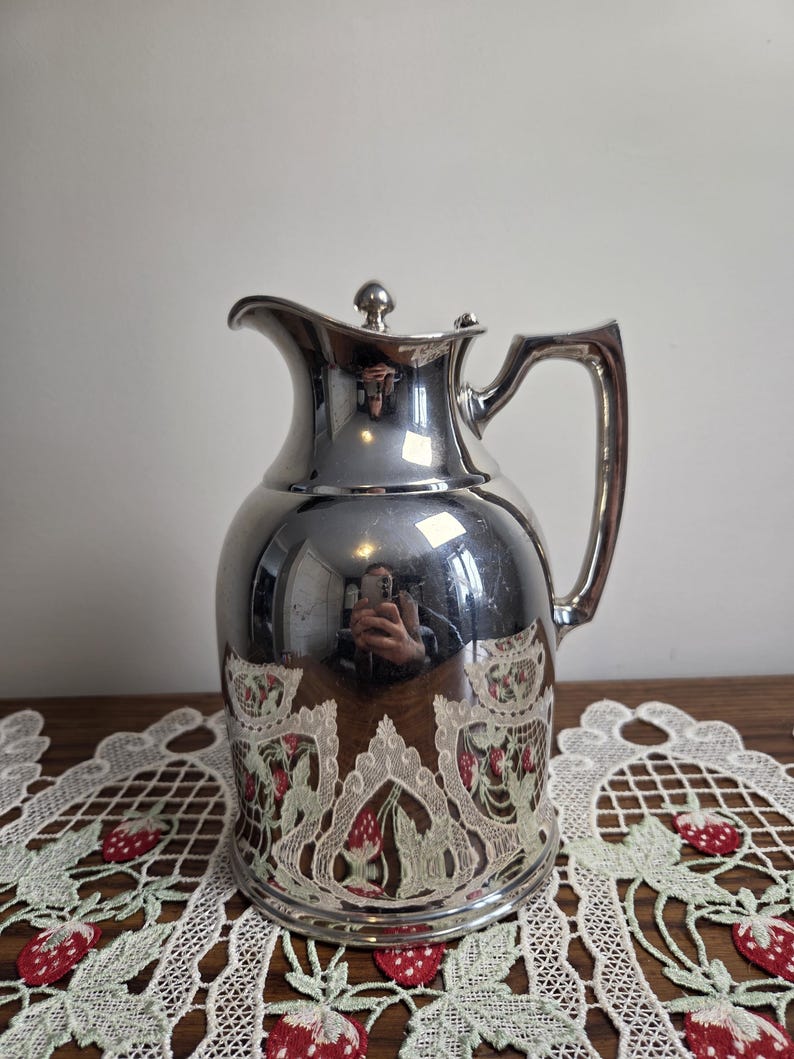 Jarra termo Stanley vintage: jarra de café de acero inoxidable, decoración de cocina retro de mediados de siglo. imagen 1