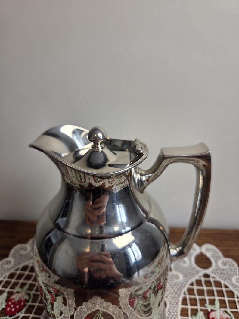 Jarra termo Stanley vintage: jarra de café de acero inoxidable, decoración de cocina retro de mediados de siglo. imagen 2