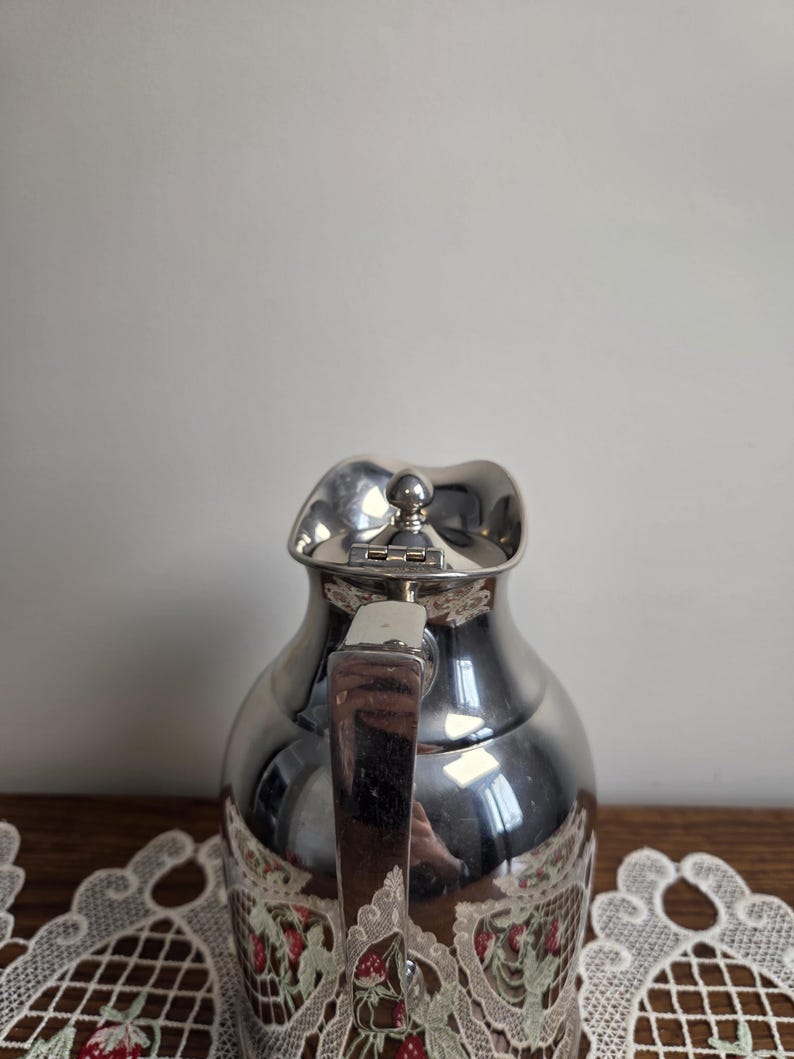 Jarra termo Stanley vintage: jarra de café de acero inoxidable, decoración de cocina retro de mediados de siglo. imagen 7