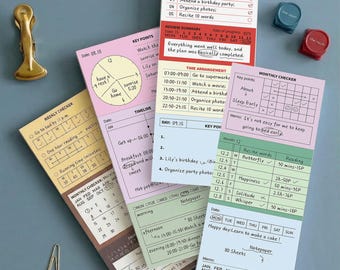 Bloc de notas planificador diario con hojas desprendibles / Bloc de seguimiento de hábitos / Lista de tareas / Planificador de escritorio magnético / Organizador para trabajar desde casa / Regalo de papelería