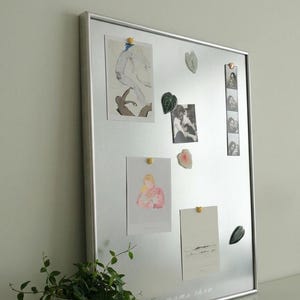 Vision Board Kit | Stainless Steel Magnet Board | Goal Tracker | Personalized Gift for Her | Magnetic Dry Erase | Desk Organizer