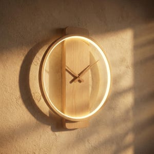 LED Wall Clock Lamp Modern Gold Sconce Light Minimalist Wall Decor for Living Room Bedroom Kitchen Nordic Lighting Fixture Gift for Home