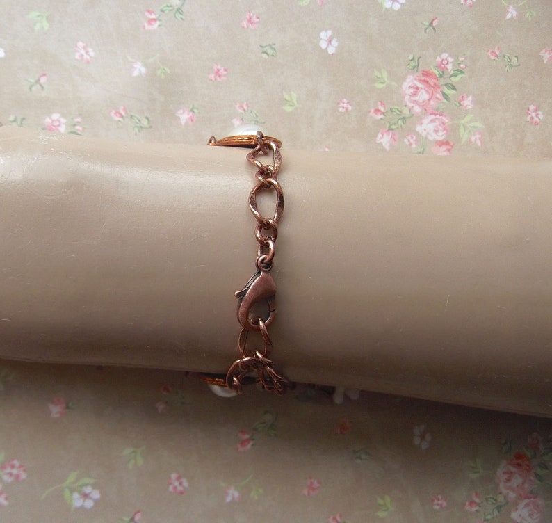 Vintage Copper Chain Gift Wrapped Multi Chain MockiDesigns Gingerbread /& Copper Adjustable Copper and Pearl Gingerbread BSue by 1928