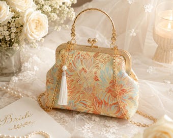 Wedding Guest Purse White Beaded Evening Bag Bride To Be Gift Honeymoon Bridal Handbag, Bridal Pearl Clutch Elegant
