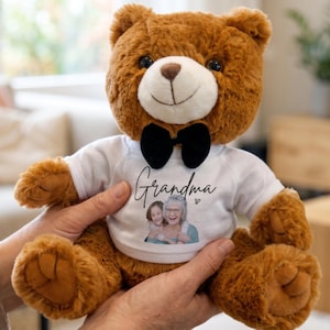 personalized teddy bear pregnancy reveal gift for grandma custom baby announcement plush toy cute keepsake newborn gift idea