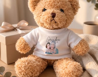 Personalized Grandparent Memory Teddy Bunny, Sent From Heaven Baby Gift, Custom Name Plush Toy, New Baby Keepsake Grandad Nanny Gift