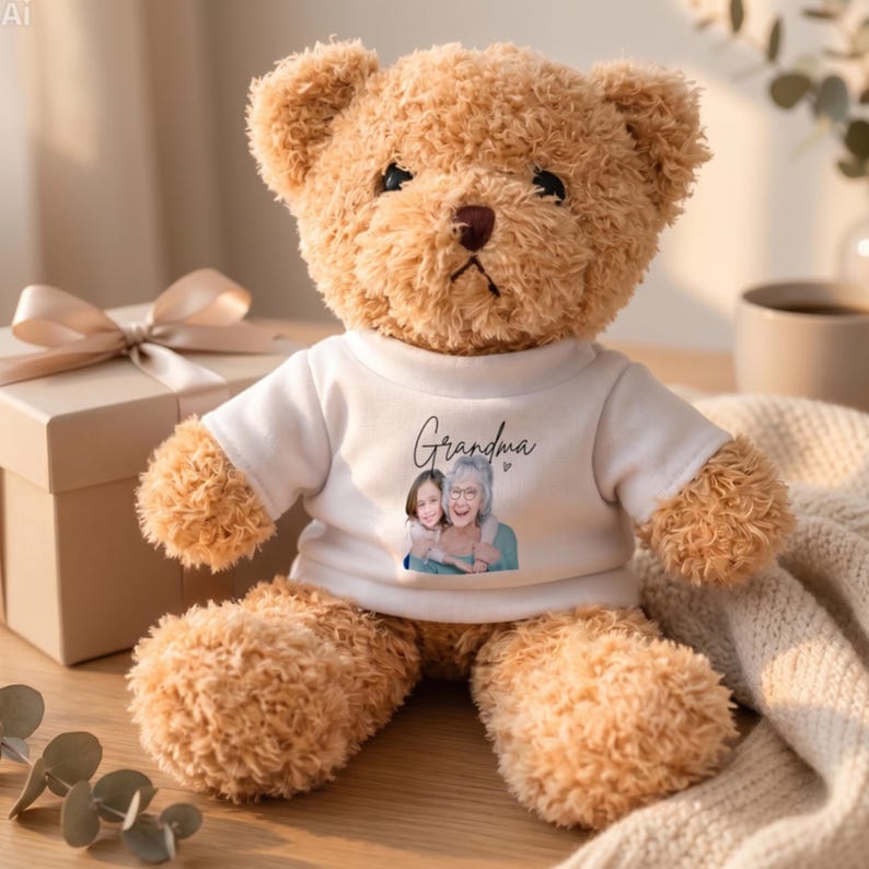 personalized grandparent memory teddy bunny sent from heaven baby gift custom plush keepsake remembrance toy newborn gift idea