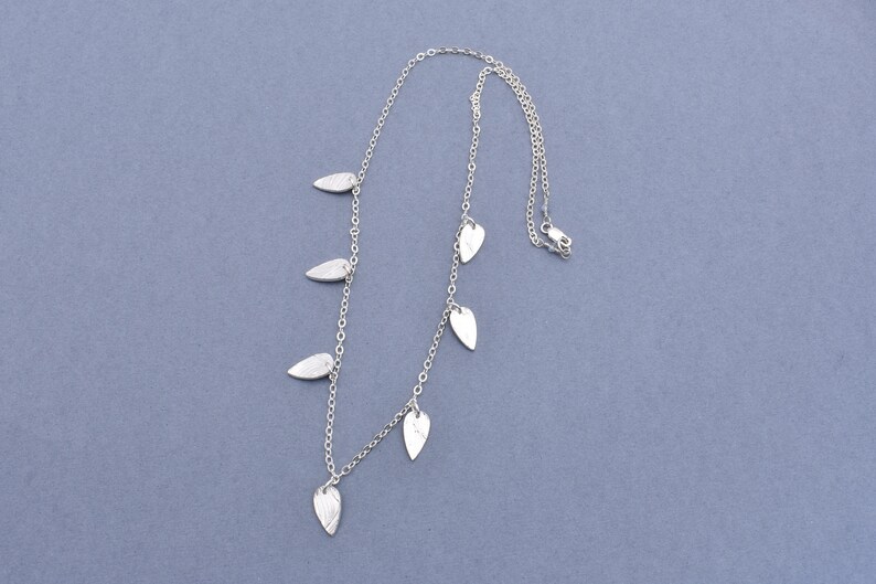 Sterling Silver Tear Drop Charm Necklace image 3