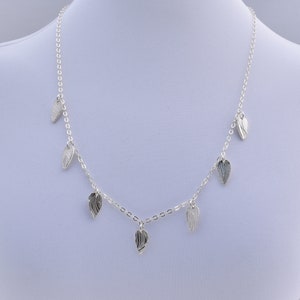Sterling Silver Tear Drop Charm Necklace image 1