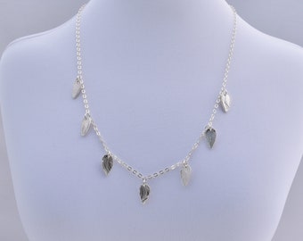 Sterling Silver Tear Drop Charm Necklace