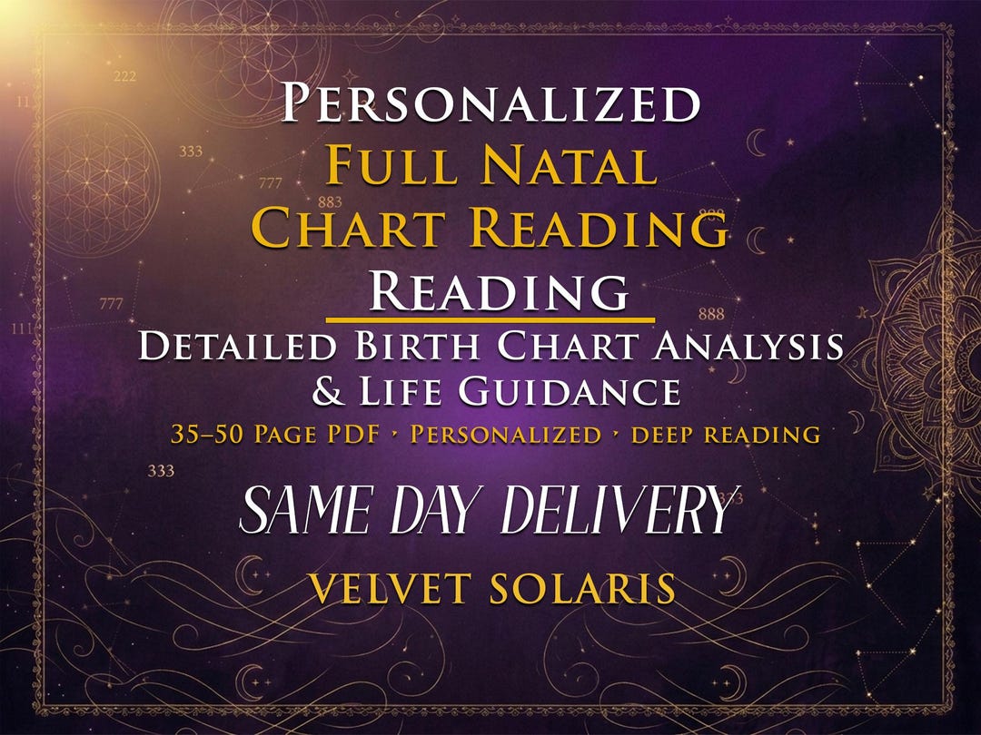 Detailed Birth Chart Reading | Full Natal Chart Analysis & Life ...