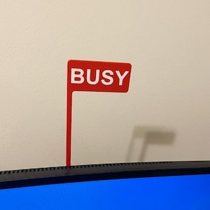 Custom Monitor Flag Sign | Work From Home Desk Decor