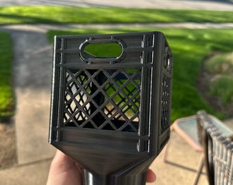 Half Gallon Cup Holder Expander | Milk Crate Style Car Adapter for Half Gallon Cartons | Fits Juice, Milk, Iced Coffee | Black PETG