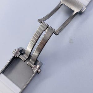24 mm Brietling vitt gummisilikon klockarmband Fkm Navitimer Avenger Superocean klocka bild 4