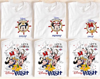Disney Cruise 2026 Shirt, Disney Wish Cruise Trip Tee, Custom Disney Family Vacation Shirt, Personalized Disney Cruise Line Shirt, Trip 2026