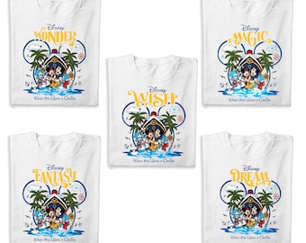 Custom Disney Cruise Shirt, Personalized Family Matching Cruise Shirt, Disney Wish Fantasy Wonder Dream Magic Shirts,