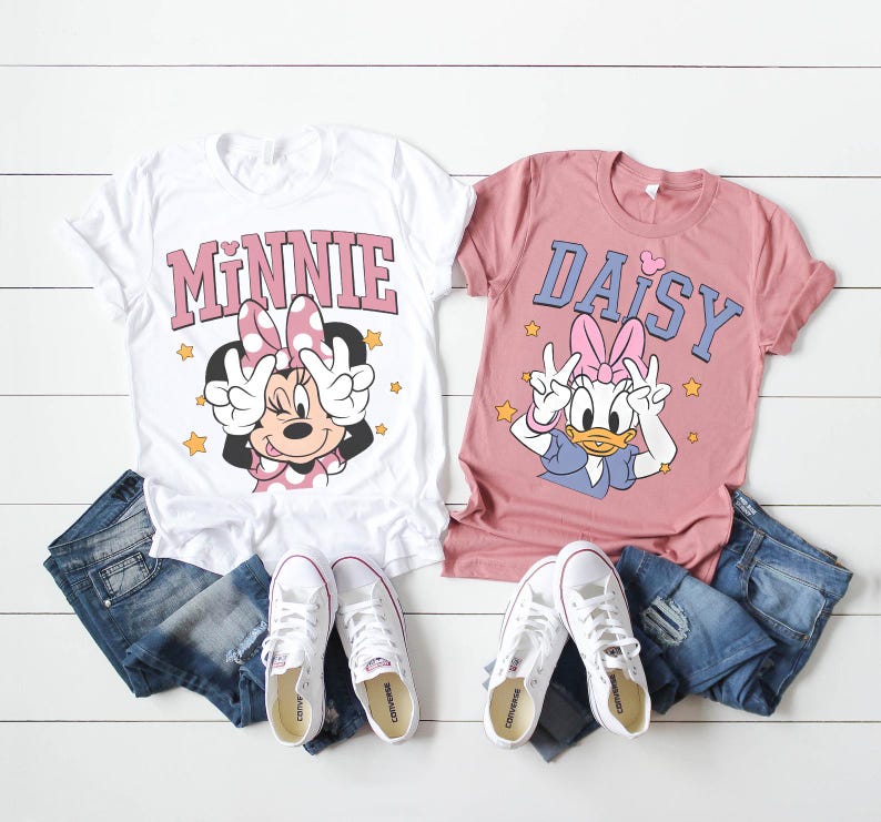Minnie and Daisy Duck Shirt, Disney Besties T-Shirt, Disneyland Trip Tees, Matching Disney Outfits, Cute Character Apparel, Girl Squad Topa Bild 3
