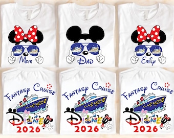 Disney Fantasy Cruise 2026 Shirt, Family Cruise Shirts, Disney Cruise Line Tee, Custom Disney Family Trip, Personalized Mickey Minnie Tee