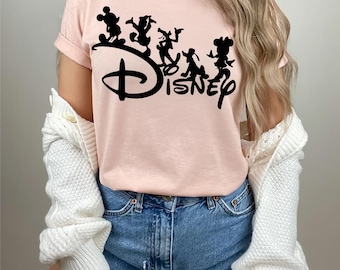 Disney Family Vacation Shirt, Magic Characters Silhouette T-Shirt, Mickey and Friends Tee, Disneyland Trip Outfit, Disney World Group Shirts