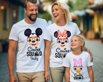 Disney Cruise Squad 2026 Shirts, Custom Disney Family Cruise T-shirt, Mickey Minnie Daisy Goofy Donald Winnie Pooh, Personalized Cruise Tee