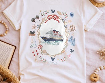 Disney Cruise Shirt, Family Vacation Tee, Disney Wish Dream Fantasy Magic Ship, Disney Trip Gift, Mickey Minnie Ears Nautical Maritime Shirt