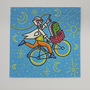 ET Bike Ride Mini Blotter Art - 100 tab Psychedelic LSD Acid Art Print