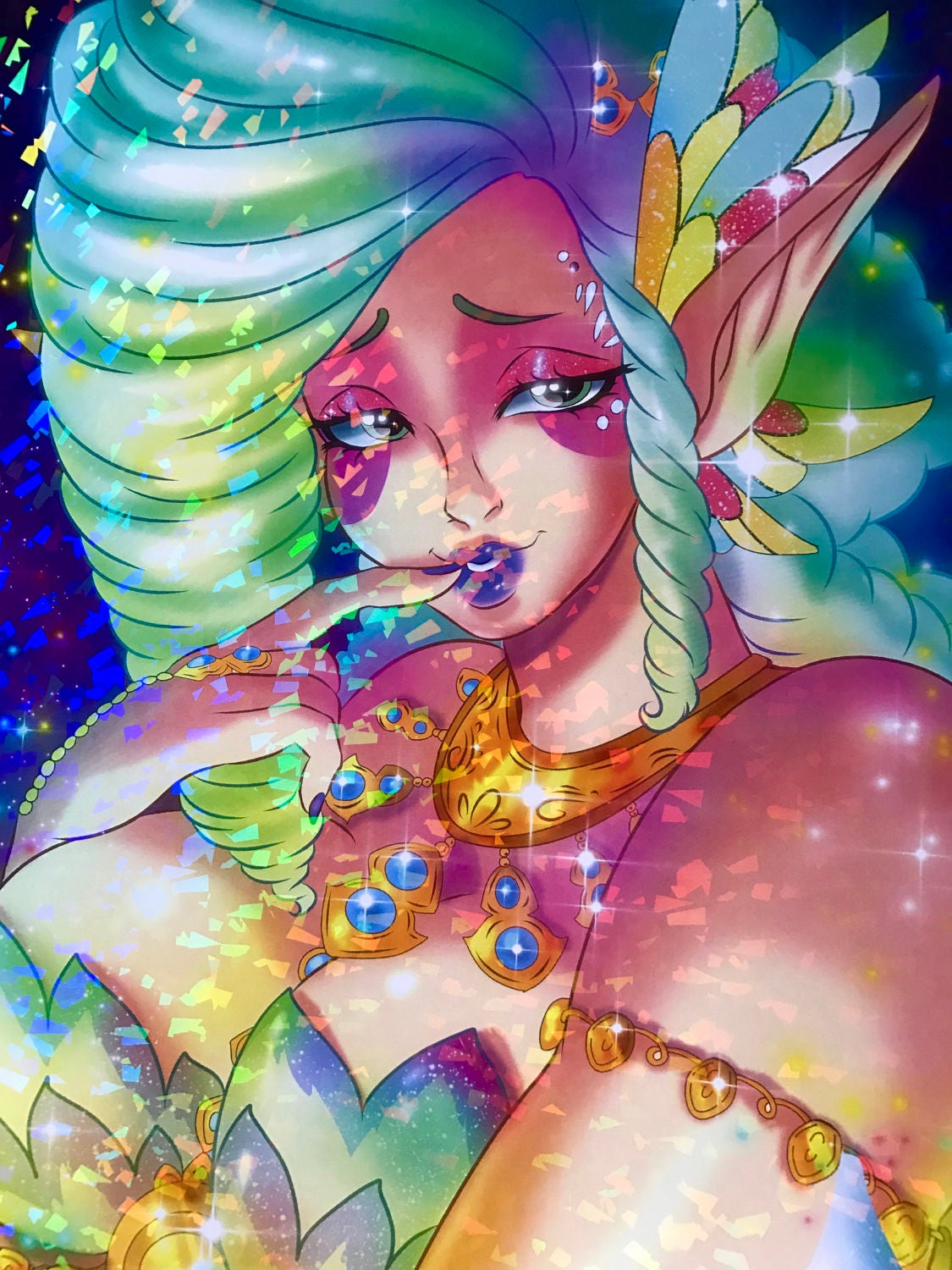 Holographic 11x17 Poster Great Fairy Botw Etsy