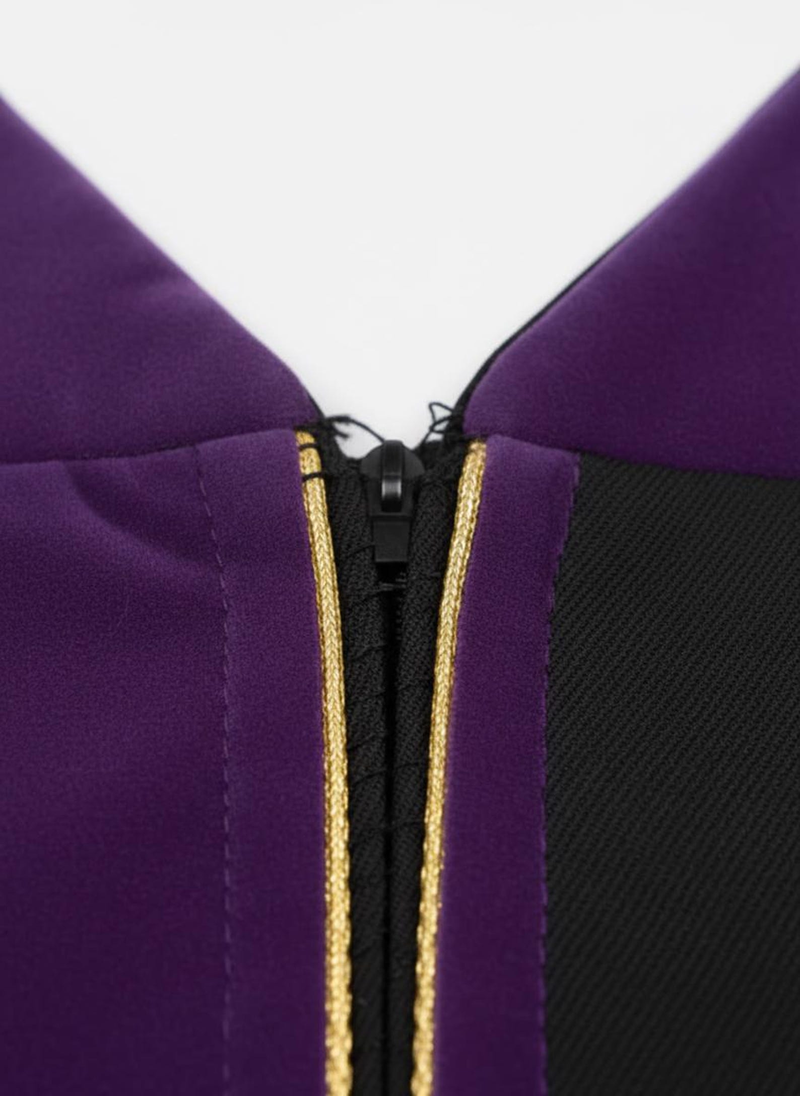 Black Clergy Robe With Purple Velvet Panels | Pastor Choir Church ...