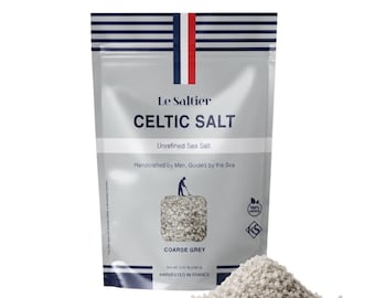 Coarse Grey Celtic Sea Salt from Britanny, Mineral Rich Natural Gourmet Cooking Salt