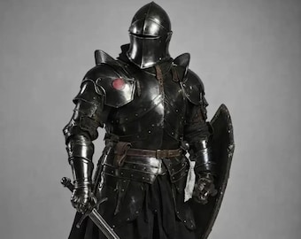 18-Gauge Steel Full Body Barbuta Armor | Medieval Knight Cosplay LARP