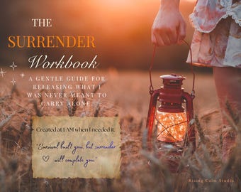 The Surrender Workbook | Christian Anxiety Journal, Guided Prayer Journal, Faith-Based Reflection Workbook, Overthinking & Stress Relief