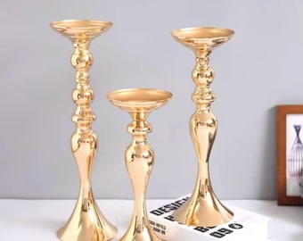 Table Centerpiece - luxury gold metal flower stand for wedding centerpieces or home decoration.