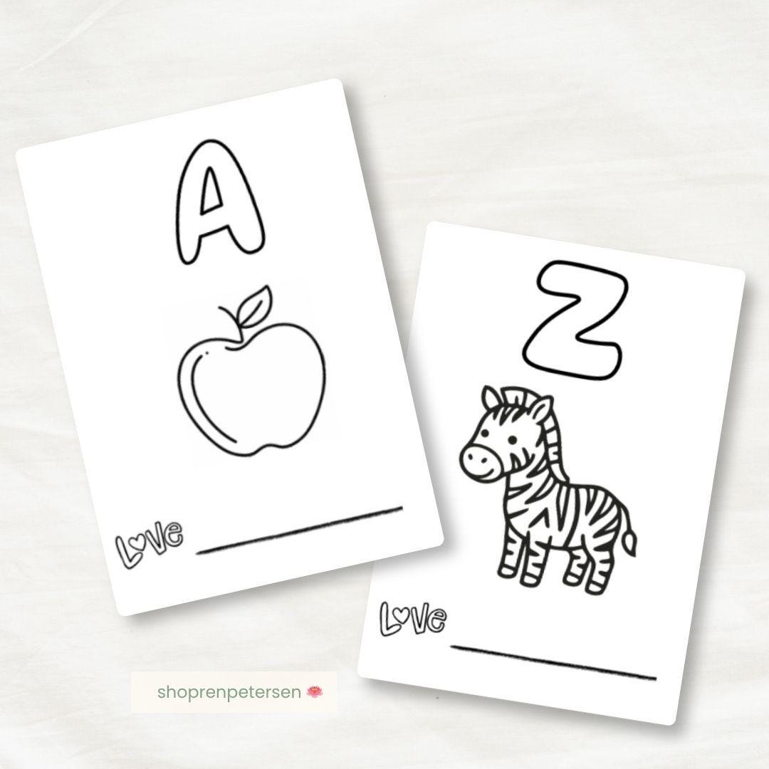 Baby’s First ABC Book Baby Shower Activity | Alphabet Keepsake Game ...