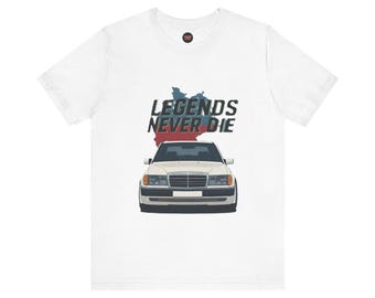 T-shirt « Les légendes ne meurent jamais » | T-shirt graphique berline vintage