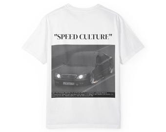 T-shirt Chrome to the Road | Voiture de luxe rabaissée | T-shirt photo radar basse et étincelante | Esthétique streetwear