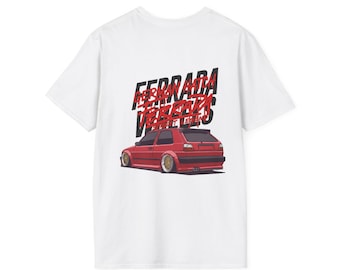 T-shirt Legend German Hatch Street Legend | T-shirt rétro pour voiture compacte à carrosserie large | Vêtements inspirés de la culture automobile custom des années 90 | Style graffiti urbain