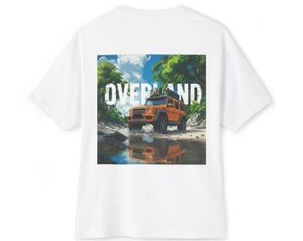 T-shirt OVERLAND KING Aventure en pleine nature | T-shirt Expédition tout-terrain | Style Explorateur 4x4 Montagne | Vêtements pour les activités de plein air