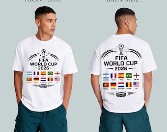 FIFA World Cup 2026 T-Shirt Design, Soccer Flags Graphic (Digital Download)