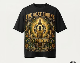 Neymar Jr O Príncipe Goat Shrine PNG / Brasil Número 10 Joga Bonito Archivo de Diseño Gráfico de Fútbol / Camiseta Inmortal de Brasil PNG Descargar
