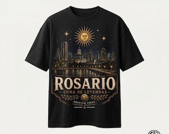 Rosario Argentina Cuna de Leyendas PNG / Vintage City Skyline Sol de Mayo Diseño / Argentina Pride Shirt Descargar