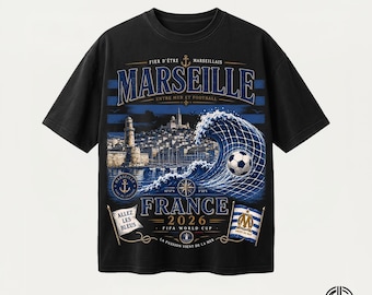 Marsella Francia 2026 PNG / Entre Mer Et Football Copa Mundial de la FIFA Archivo de diseño gráfico de fútbol / Allez Les Bleus Shirt PNG Descargar
