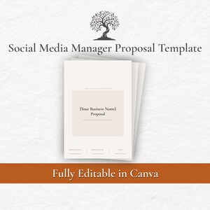 Social Media Manager Proposal Template Canva Professional Freelancer