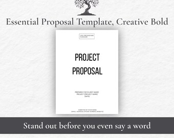 Proposal Template Canva, Creative Bold Project Pitch, Client Proposal Freelancer, Instant Download