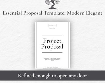 Minimalist Business Proposal Template Canva, Modern Elegant Freelancer Proposal, Instant Download